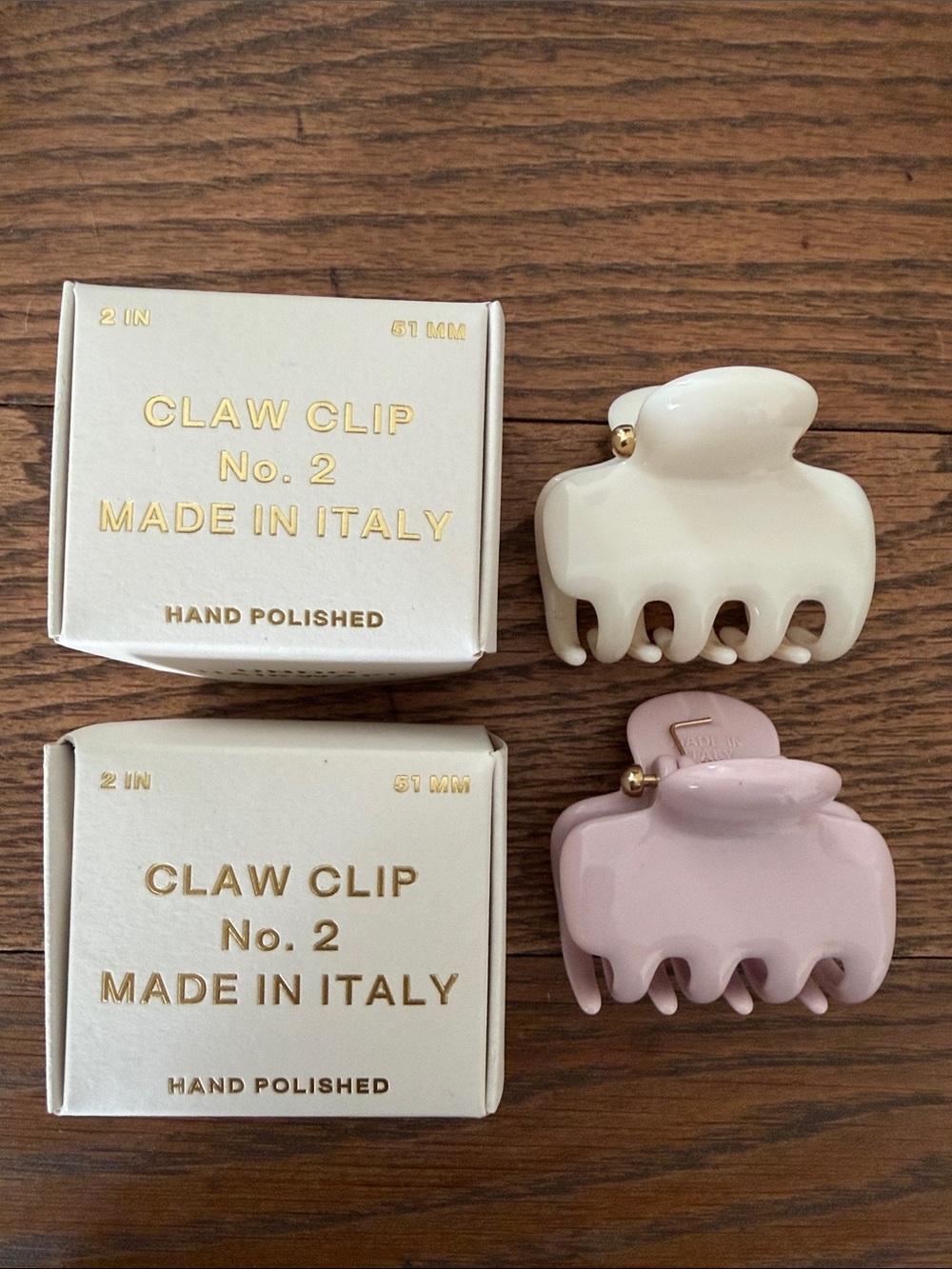 Undo Hairware, No. 2 Claw Clip Set - Lilac & Ivory